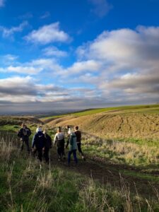 walkers in glorious countryside